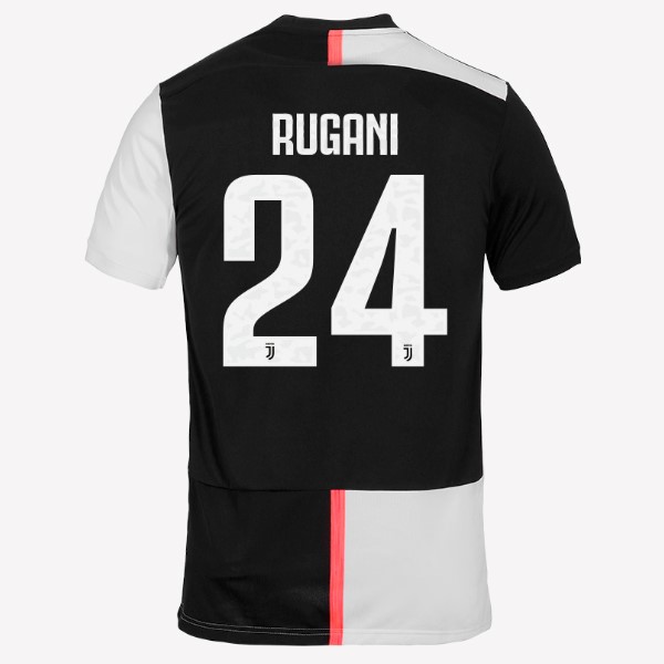 Camiseta Juventus NO.24 Rugani 1ª 2019 2020 Blanco Negro